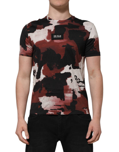 Dolce & Gabbana Multicolor Camouflage Men Crew Neck T-shirt – IT44 | XS par Dolce & Gabbana | Disponible sur Sandy Store ByNet