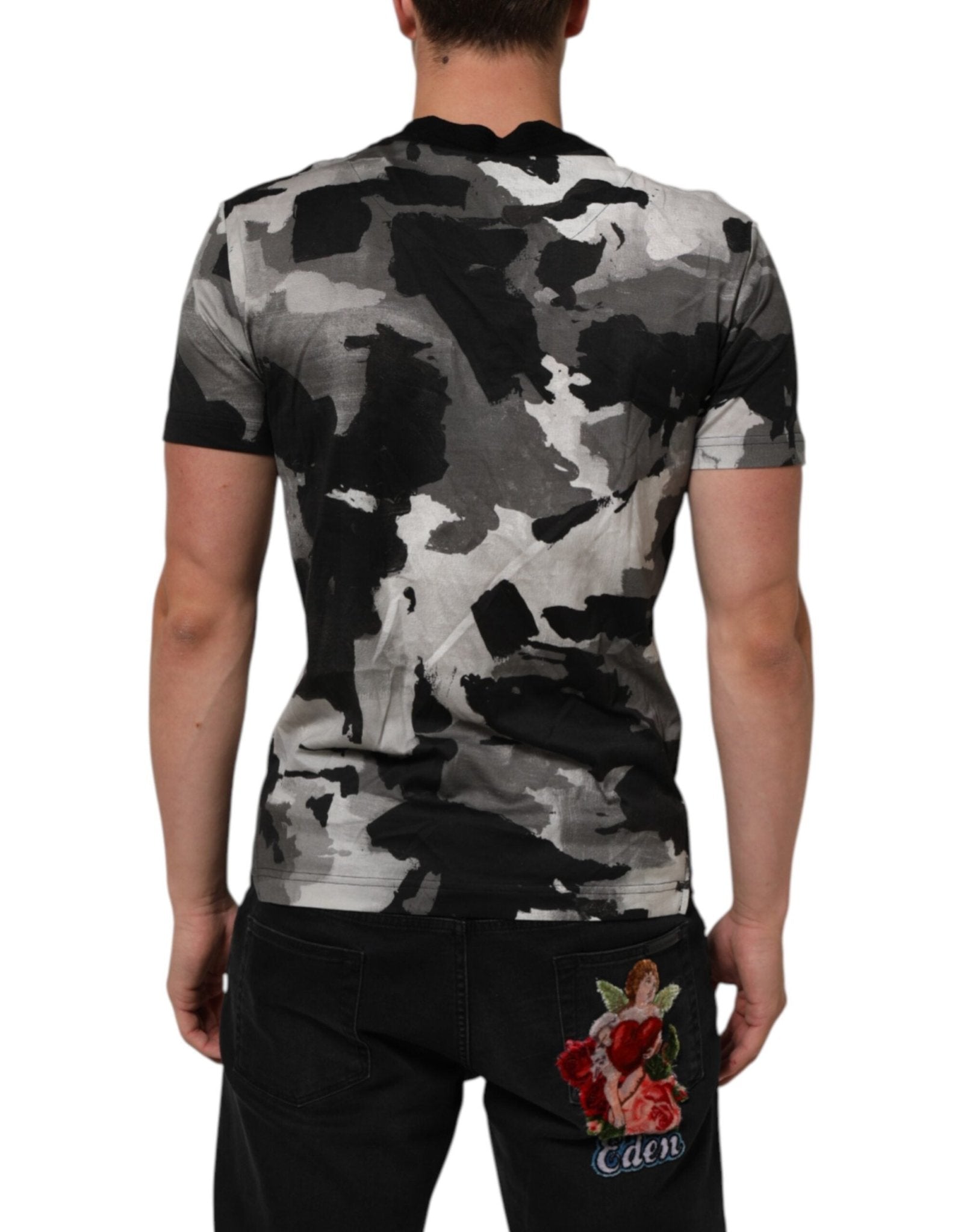 Dolce & Gabbana Multicolor Camouflage Men Short Sleeves T-shirt – S par Dolce & Gabbana | Disponible sur Sandy Store ByNet