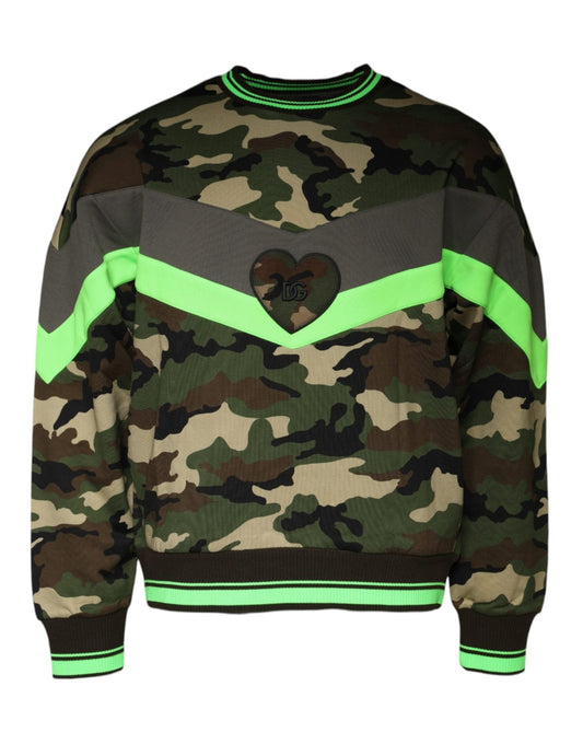 Dolce & Gabbana Multicolor Camouflage Sweatshirt Sweater - Sandy Store ByNet