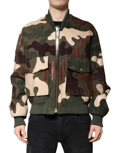 Dolce & Gabbana Multicolor Cotton Bomber Full Zip Jacket – IT52 | XL par Dolce & Gabbana | Disponible sur Sandy Store ByNet