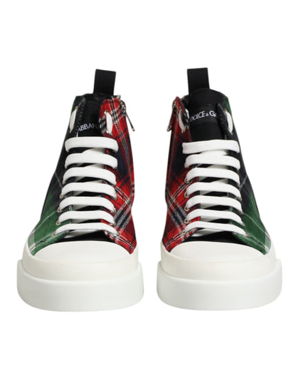 Dolce & Gabbana Multicolor Cotton High Top Men Sneakers Shoes – EU 39 | US 6 par Dolce & Gabbana | Disponible sur Sandy Store ByNet