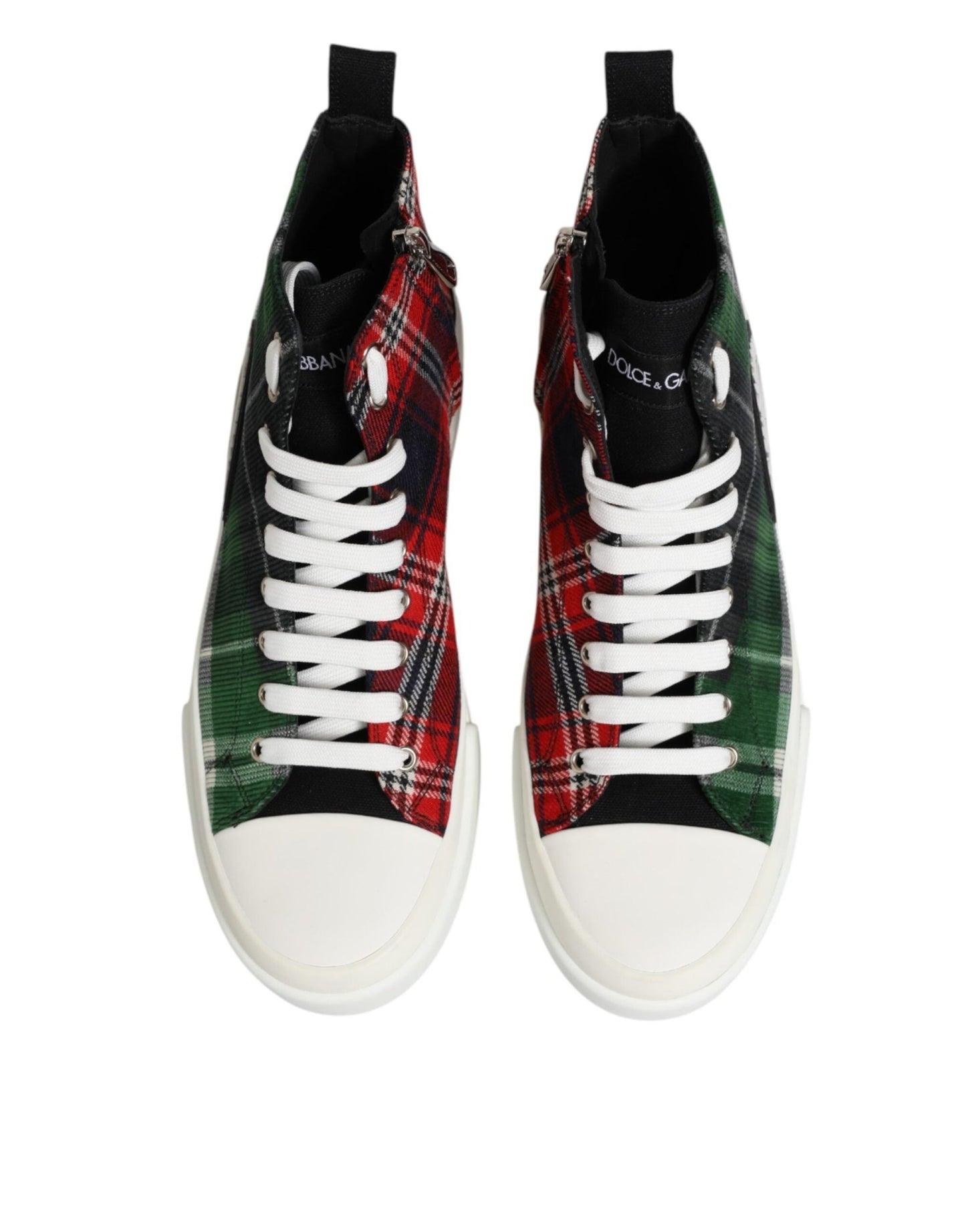 Dolce & Gabbana Multicolor Cotton High Top Men Sneakers Shoes – EU 39 | US 6 par Dolce & Gabbana | Disponible sur Sandy Store ByNet