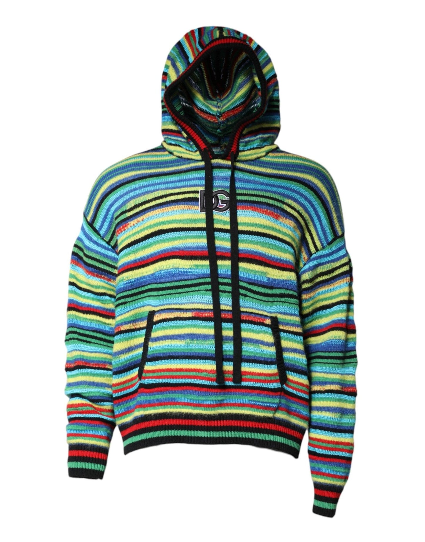 Dolce & Gabbana Multicolor Cotton Hooded Pullover Sweater – IT48 | M par Dolce & Gabbana | Disponible sur Sandy Store ByNet