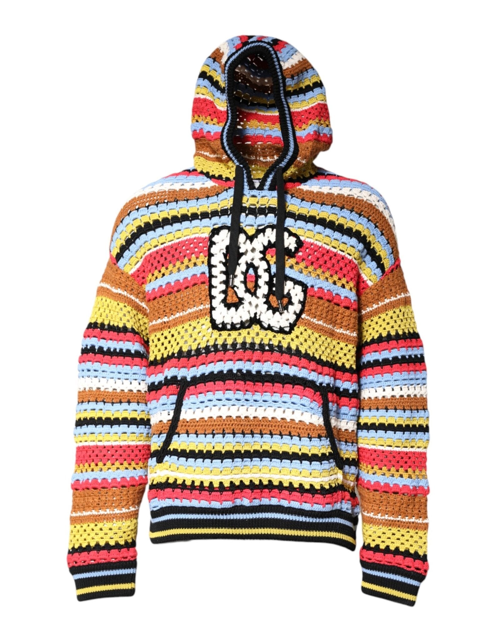 Dolce & Gabbana Multicolor Cotton Hooded Pullover Sweater – IT50 | L par Dolce & Gabbana | Disponible sur Sandy Store ByNet