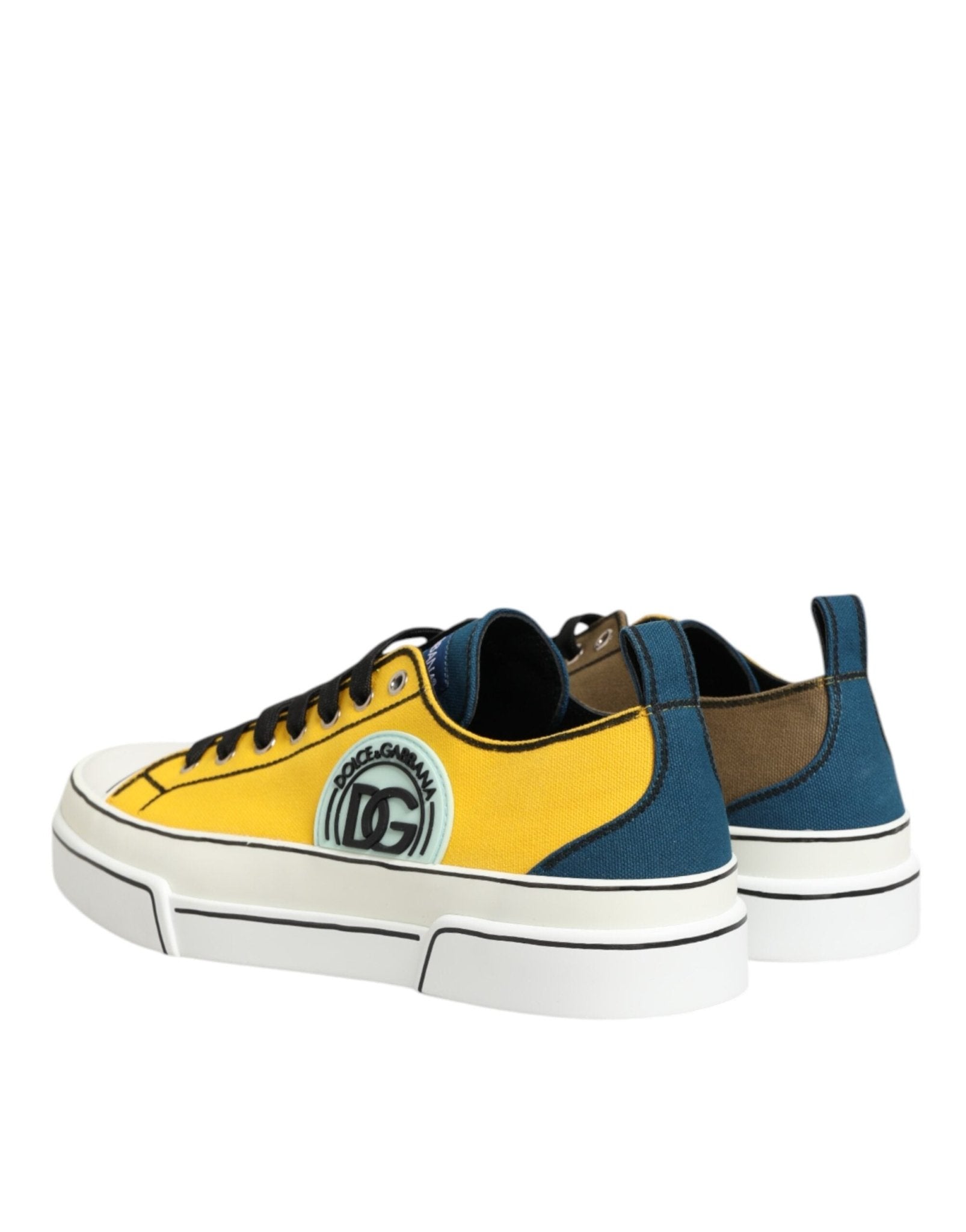 Dolce & Gabbana Multicolor Cotton Logo Low Top Sneakers Shoes – EU44/US11 par Dolce & Gabbana | Disponible sur Sandy Store ByNet