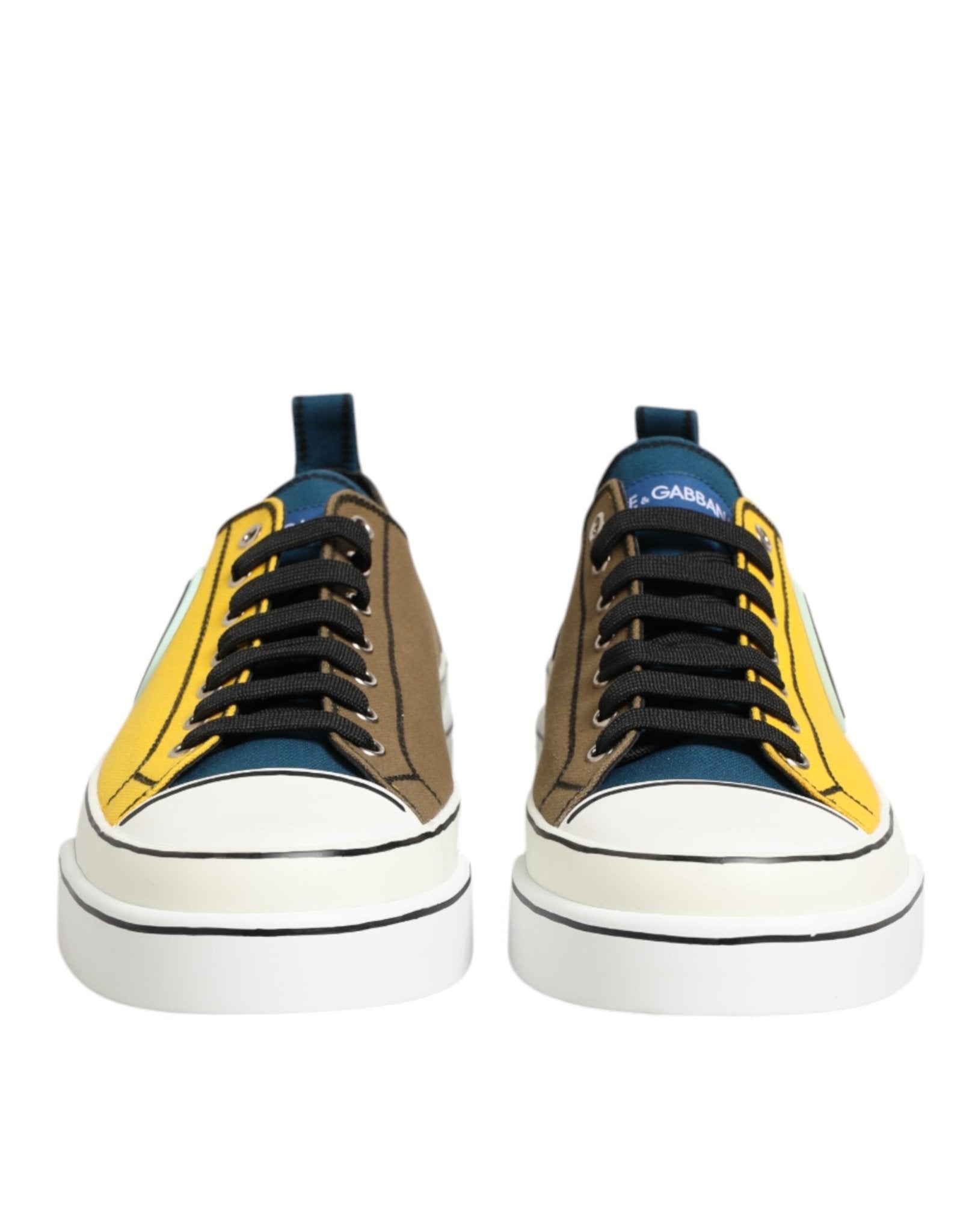 Dolce & Gabbana Multicolor Cotton Logo Low Top Sneakers Shoes – EU44/US11 par Dolce & Gabbana | Disponible sur Sandy Store ByNet