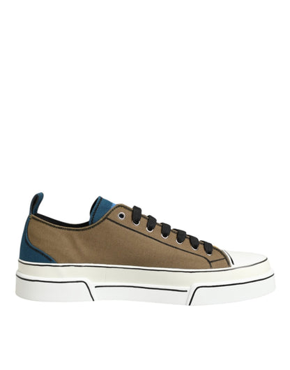 Dolce & Gabbana Multicolor Cotton Logo Low Top Sneakers Shoes – EU44/US11 par Dolce & Gabbana | Disponible sur Sandy Store ByNet