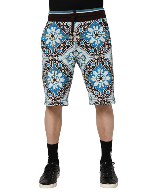 Dolce & Gabbana Multicolor Cotton Maiolica Print Bermuda Shorts – IT50 | L par Dolce & Gabbana | Disponible sur Sandy Store ByNet