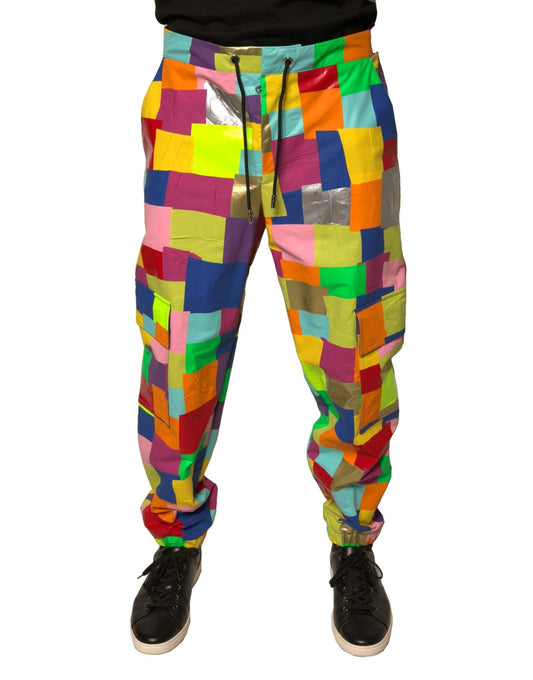 Dolce & Gabbana Multicolor Cotton Patchwork Men Cargo Pants – IT48 | M par Dolce & Gabbana | Disponible sur Sandy Store ByNet