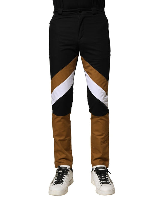 Dolce & Gabbana Multicolor Cotton Slim Fit Men Pants – IT44 | XS par Dolce & Gabbana | Disponible sur Sandy Store ByNet