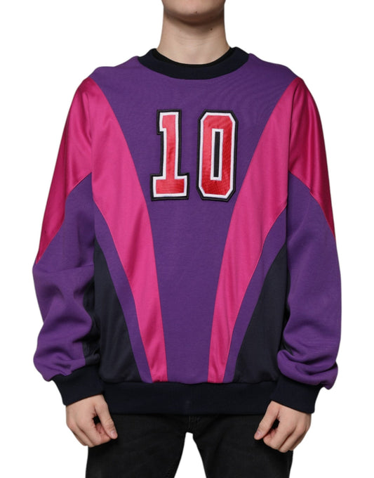 Dolce & Gabbana Multicolor Crew Neck Men Sweatshirt Sweater - Sandy Store ByNet