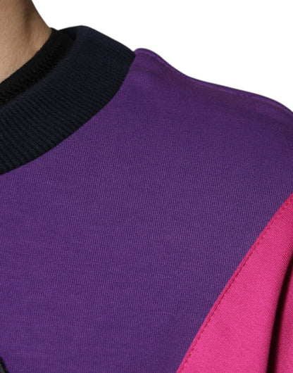 Dolce & Gabbana Multicolor Crew Neck Men Sweatshirt Sweater - Sandy Store ByNet