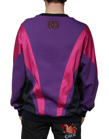 Dolce & Gabbana Multicolor Crew Neck Men Sweatshirt Sweater - Sandy Store ByNet