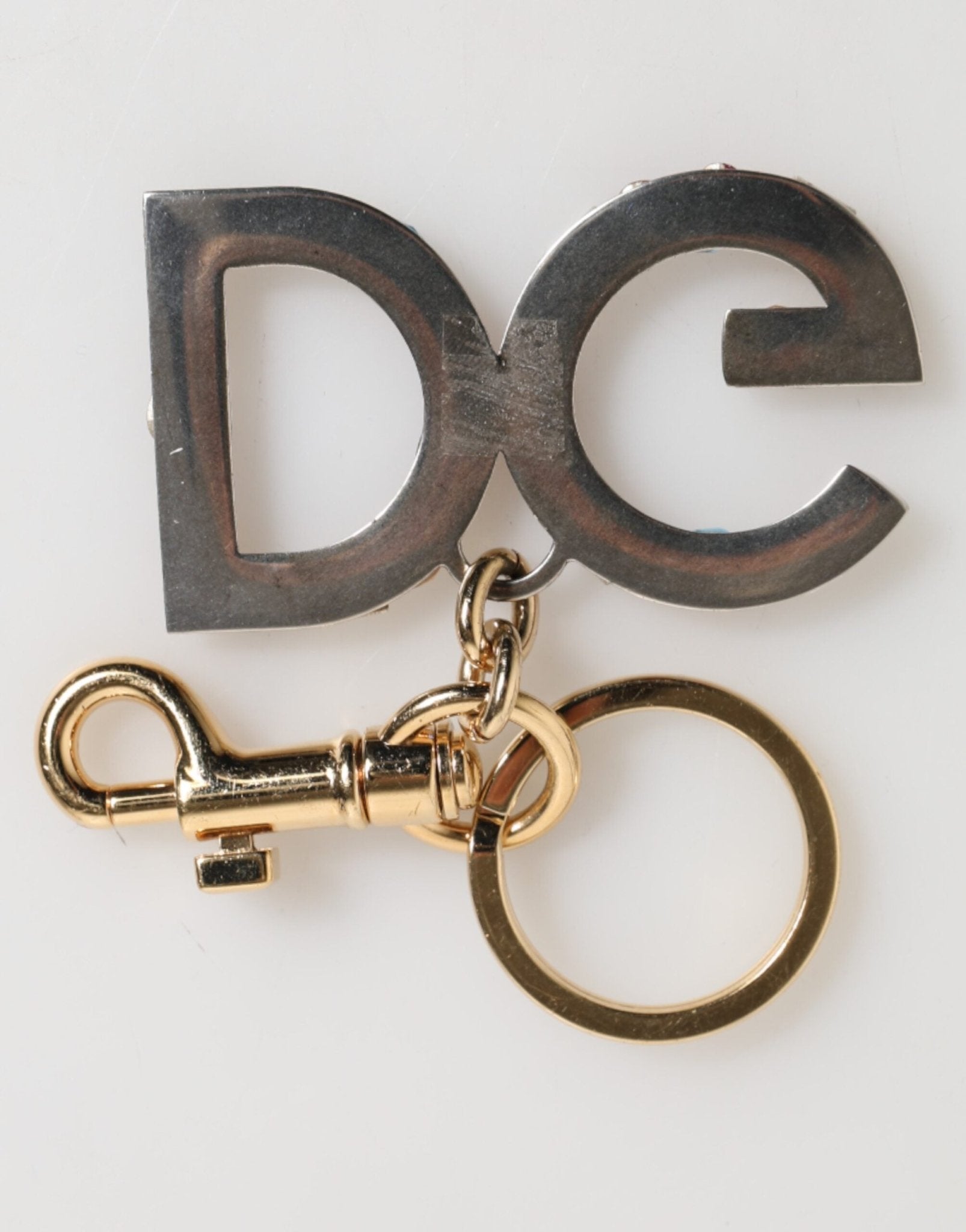 Dolce & Gabbana Multicolor Crystal DG Logo Gold Keychain Charm Keyring – par Dolce & Gabbana | Disponible sur Sandy Store ByNet