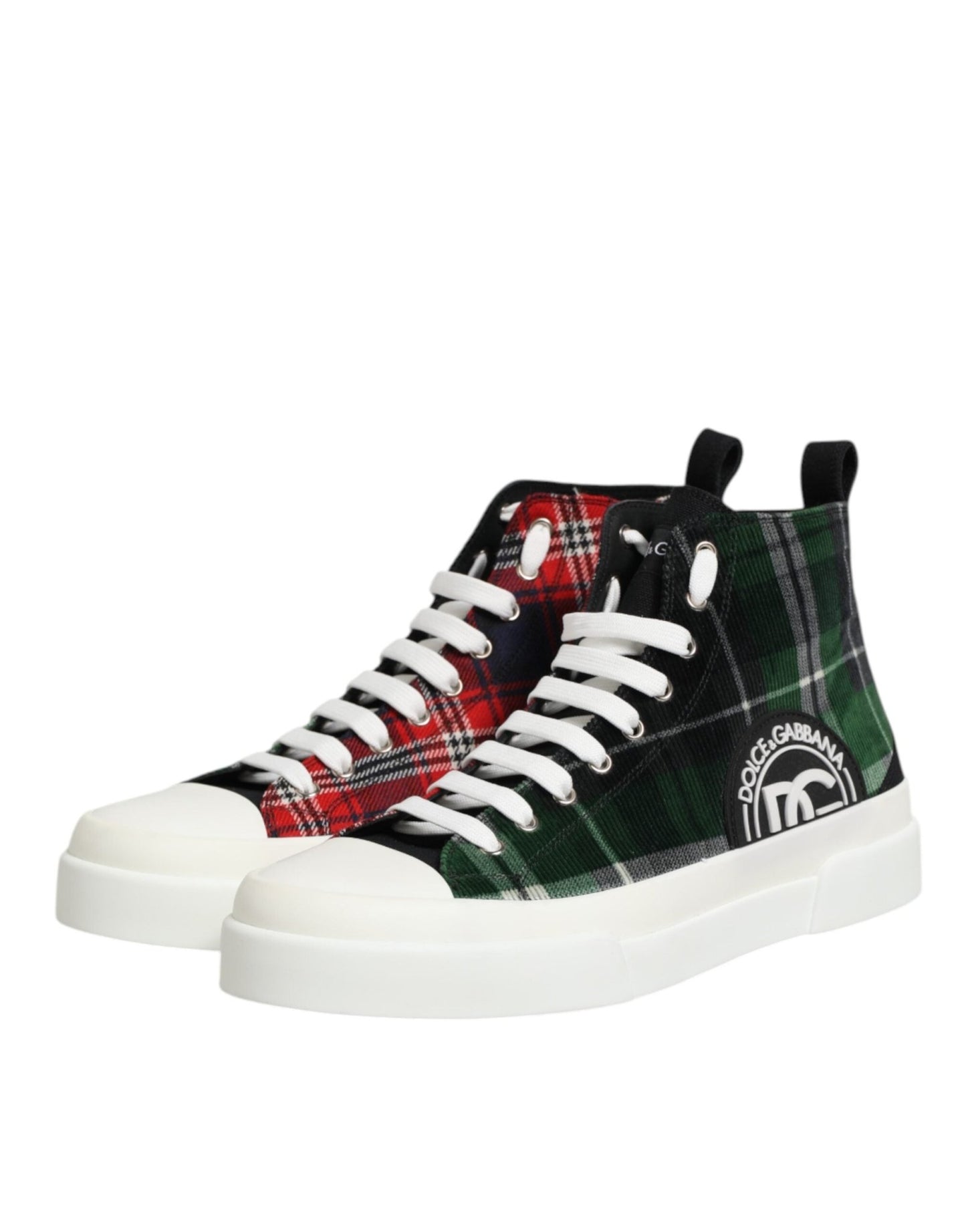 Dolce & Gabbana Multicolor DG Logo Men High Top Sneakers Shoes – EU 42 | US 9 par Dolce & Gabbana | Disponible sur Sandy Store ByNet
