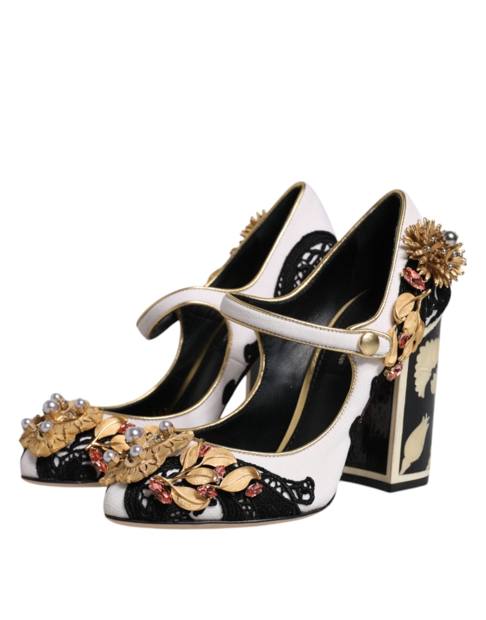 Dolce & Gabbana Multicolor Embellished Heels Pumps Shoes - Sandy Store ByNet