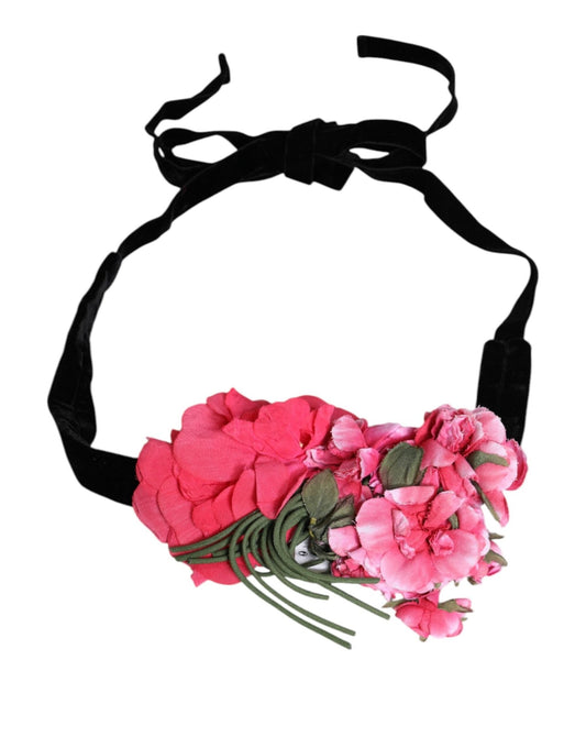 Dolce & Gabbana Multicolor Floral Applique Detail Tie Belt – IT40|S par Dolce & Gabbana | Disponible sur Sandy Store ByNet