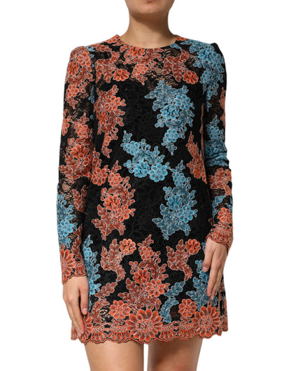 Dolce & Gabbana Multicolor Floral Embroidery Shift Mini Dress – IT44 | L par Dolce & Gabbana | Disponible sur Sandy Store ByNet
