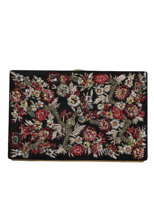 Dolce & Gabbana Multicolor Floral Gold Frame Clutch Evening Purse Bag - Sandy Store ByNet