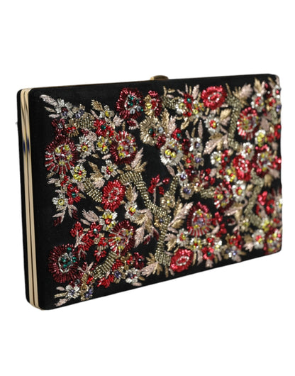 Dolce & Gabbana Multicolor Floral Gold Frame Clutch Evening Purse Bag - Sandy Store ByNet