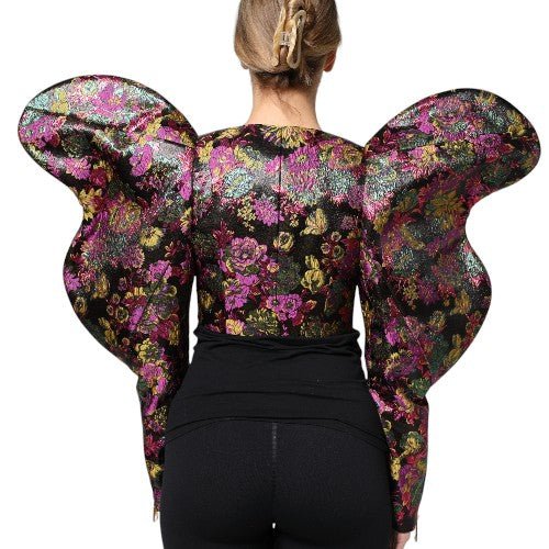 Dolce & Gabbana Multicolor Floral Jacquard Cropped Jacket - Sandy Store ByNet