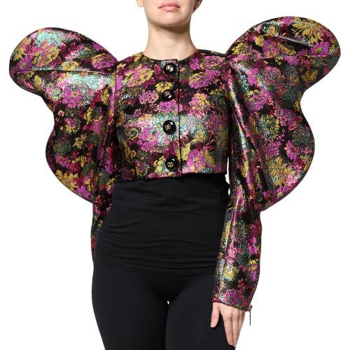 Dolce & Gabbana Multicolor Floral Jacquard Cropped Jacket - Sandy Store ByNet