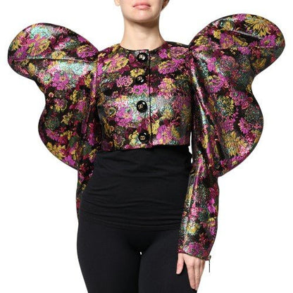 Dolce & Gabbana Multicolor Floral Jacquard Cropped Jacket - Sandy Store ByNet
