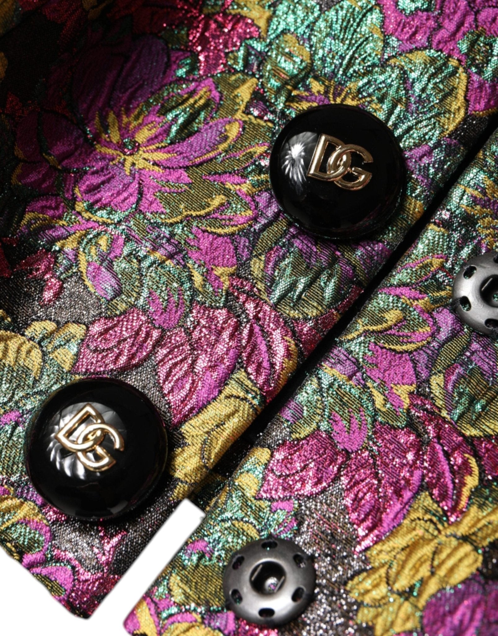 Dolce & Gabbana Multicolor Floral Jacquard Cropped Jacket - Sandy Store ByNet