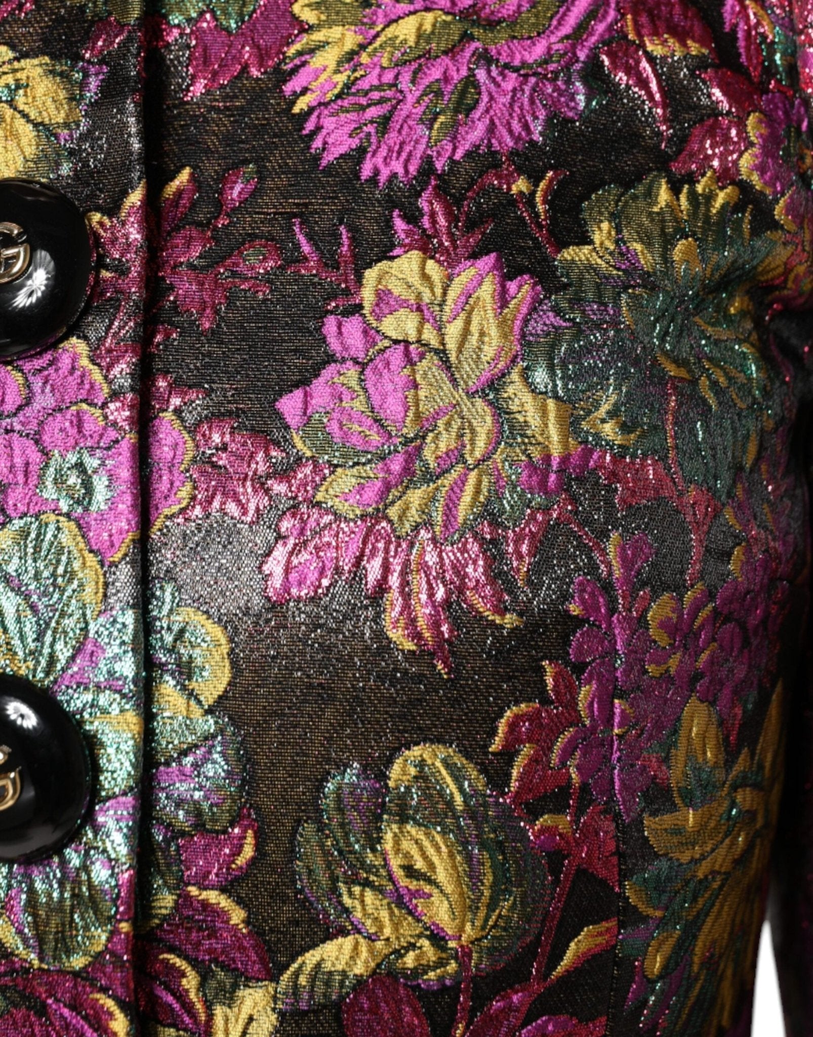 Dolce & Gabbana Multicolor Floral Jacquard Cropped Jacket - Sandy Store ByNet