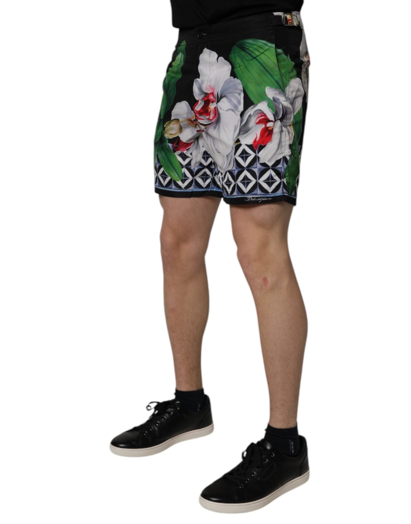 Dolce & Gabbana Multicolor Floral Polyester Men Bermuda Shorts - Sandy Store ByNet