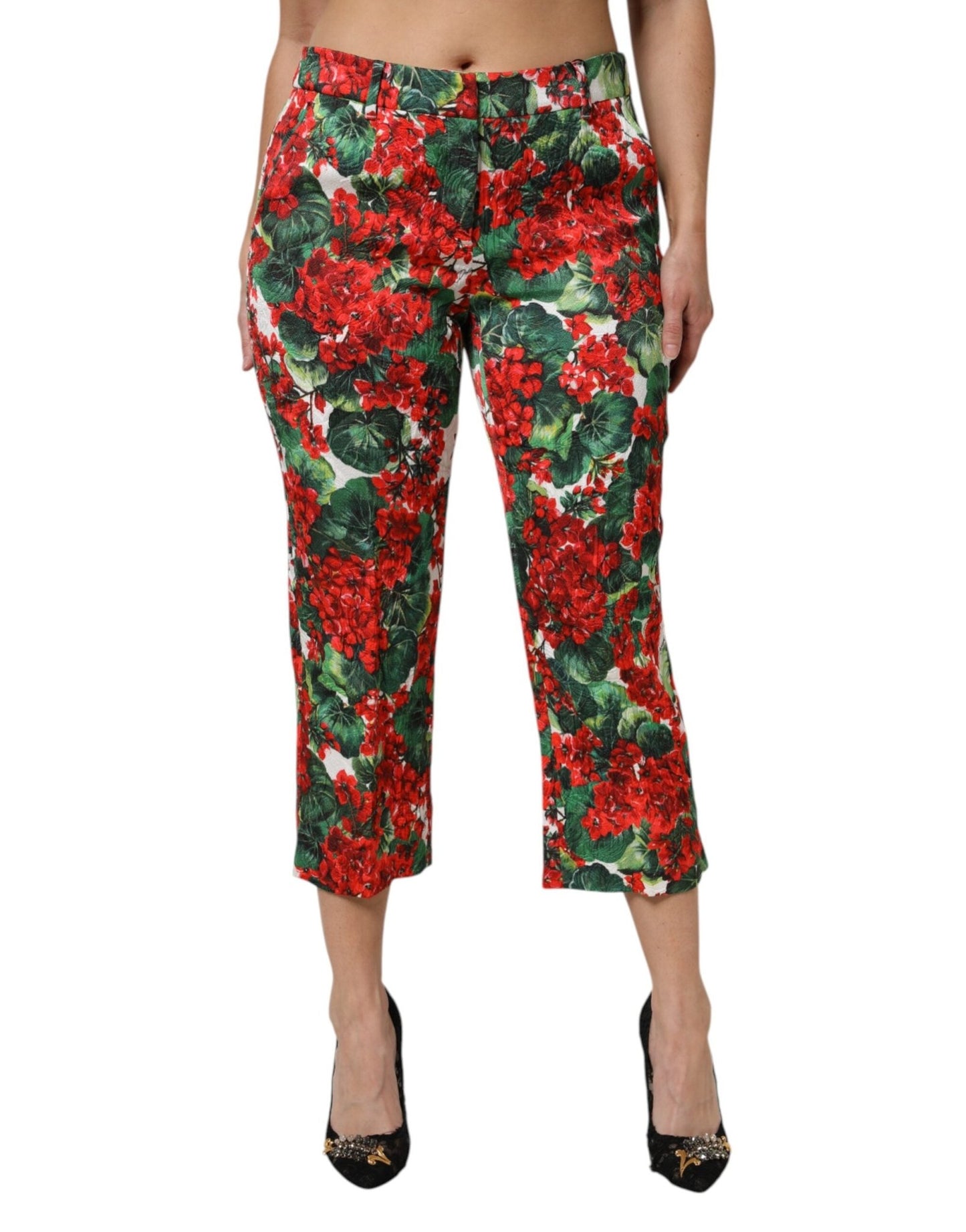 Dolce & Gabbana Multicolor Floral Print Cropped Pants – IT44 | L par Dolce & Gabbana | Disponible sur Sandy Store ByNet