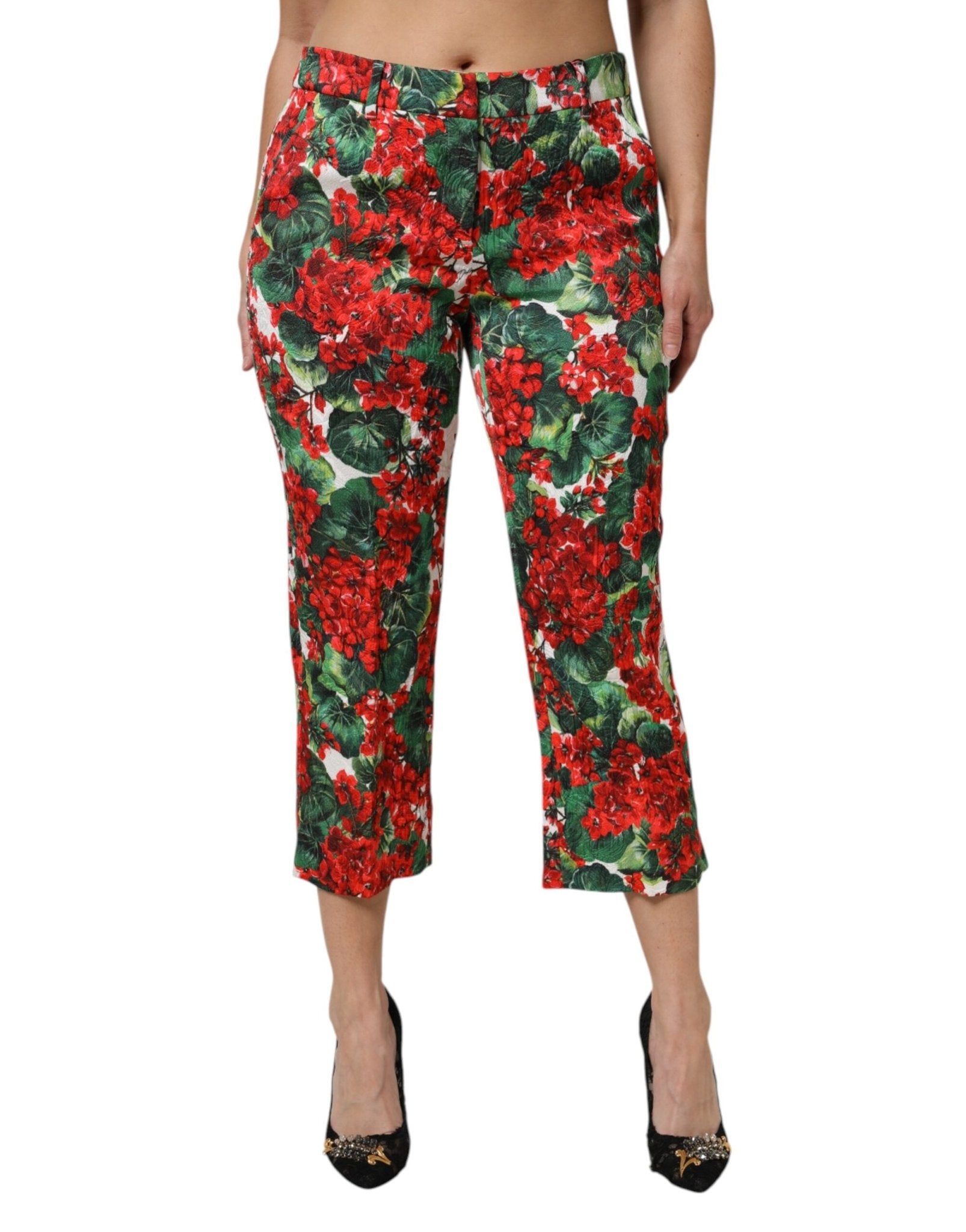 Dolce & Gabbana Multicolor Floral Print Cropped Pants – IT44 | L par Dolce & Gabbana | Disponible sur Sandy Store ByNet