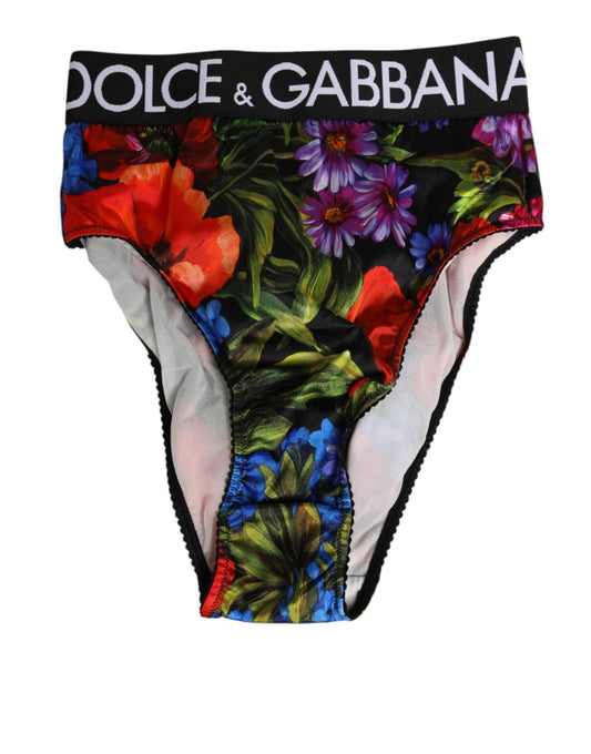 Dolce & Gabbana Multicolor Floral Print High Waist Panty Underwear – IT3 | M par Dolce & Gabbana | Disponible sur Sandy Store ByNet