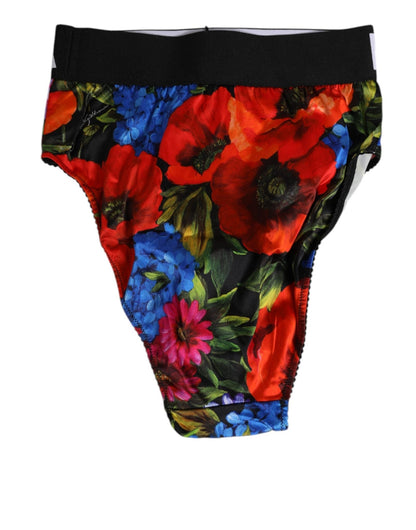 Dolce & Gabbana Multicolor Floral Print High Waist Panty Underwear – IT3 | M par Dolce & Gabbana | Disponible sur Sandy Store ByNet