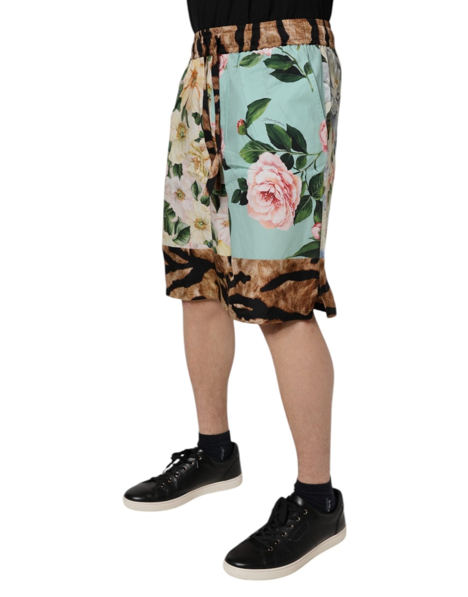 Dolce & Gabbana Multicolor Floral Print Men Bermuda Shorts - Sandy Store ByNet