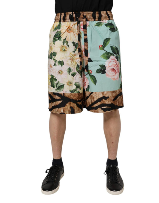 Dolce & Gabbana Multicolor Floral Print Men Bermuda Shorts - Sandy Store ByNet
