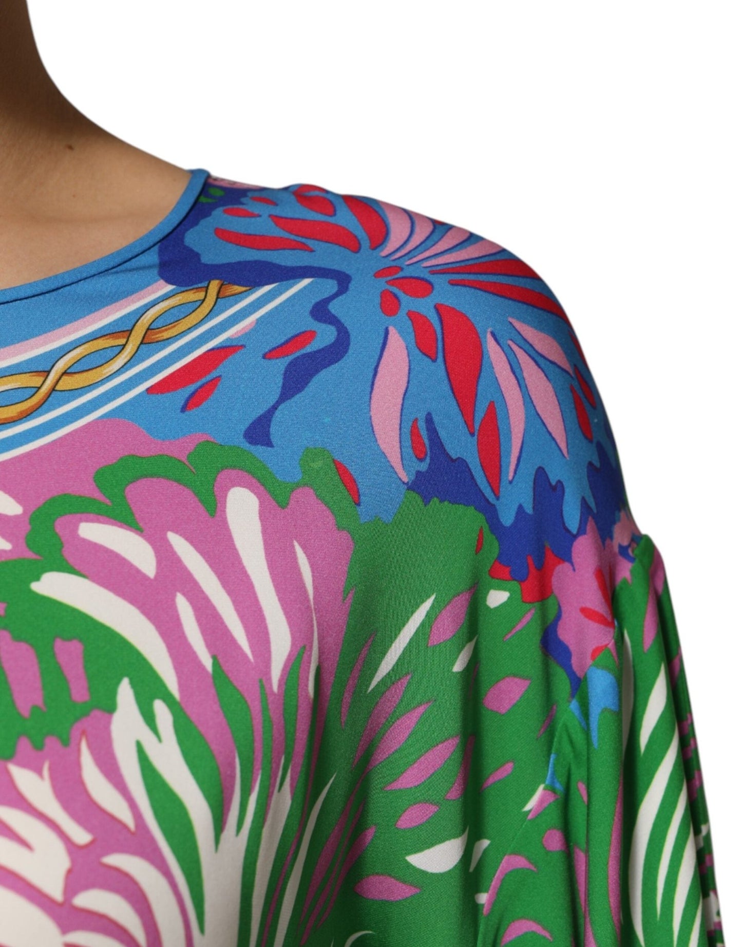 Dolce & Gabbana Multicolor Floral Printed Tunic Blouse Top – IT38 | XS par Dolce & Gabbana | Disponible sur Sandy Store ByNet