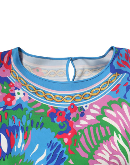Dolce & Gabbana Multicolor Floral Printed Tunic Blouse Top – IT38 | XS par Dolce & Gabbana | Disponible sur Sandy Store ByNet