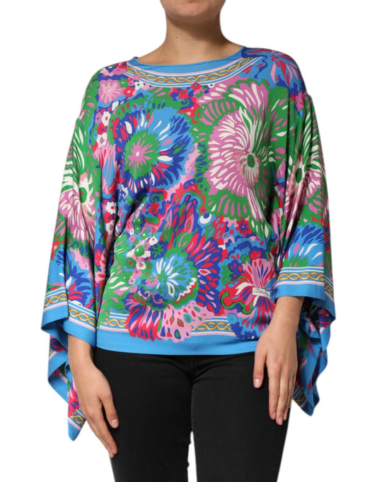 Dolce & Gabbana Multicolor Floral Printed Tunic Blouse Top – IT38 | XS par Dolce & Gabbana | Disponible sur Sandy Store ByNet
