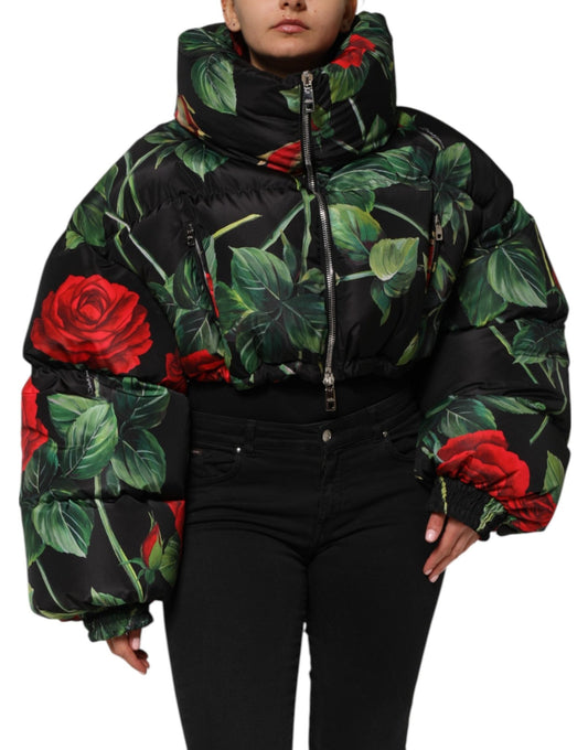 Dolce & Gabbana Multicolor Floral Puffer Coat Full Zip Jacket – IT42|M par Dolce & Gabbana | Disponible sur Sandy Store ByNet
