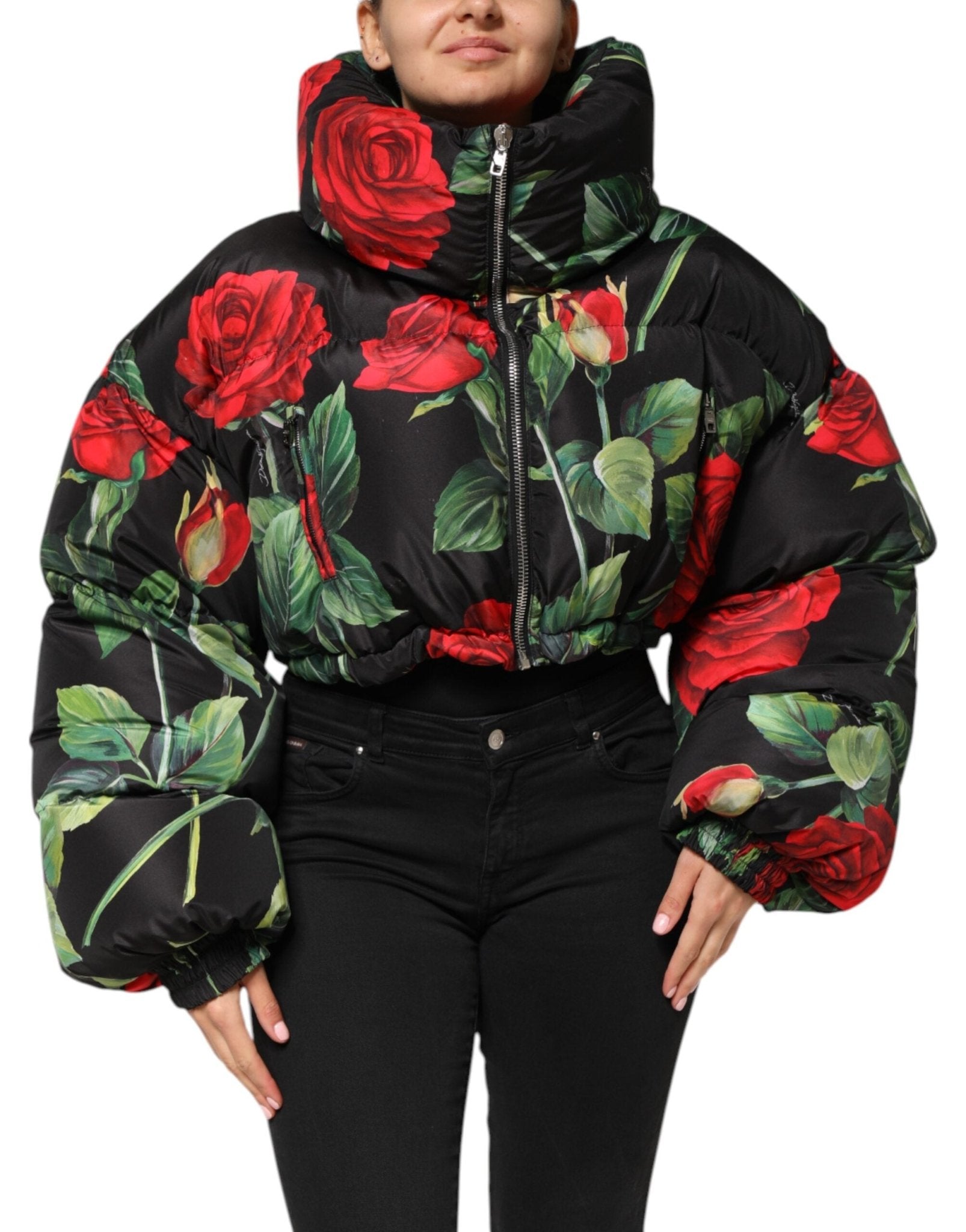 Dolce & Gabbana Multicolor Floral Puffer Coat Full Zip Jacket – IT42|M par Dolce & Gabbana | Disponible sur Sandy Store ByNet