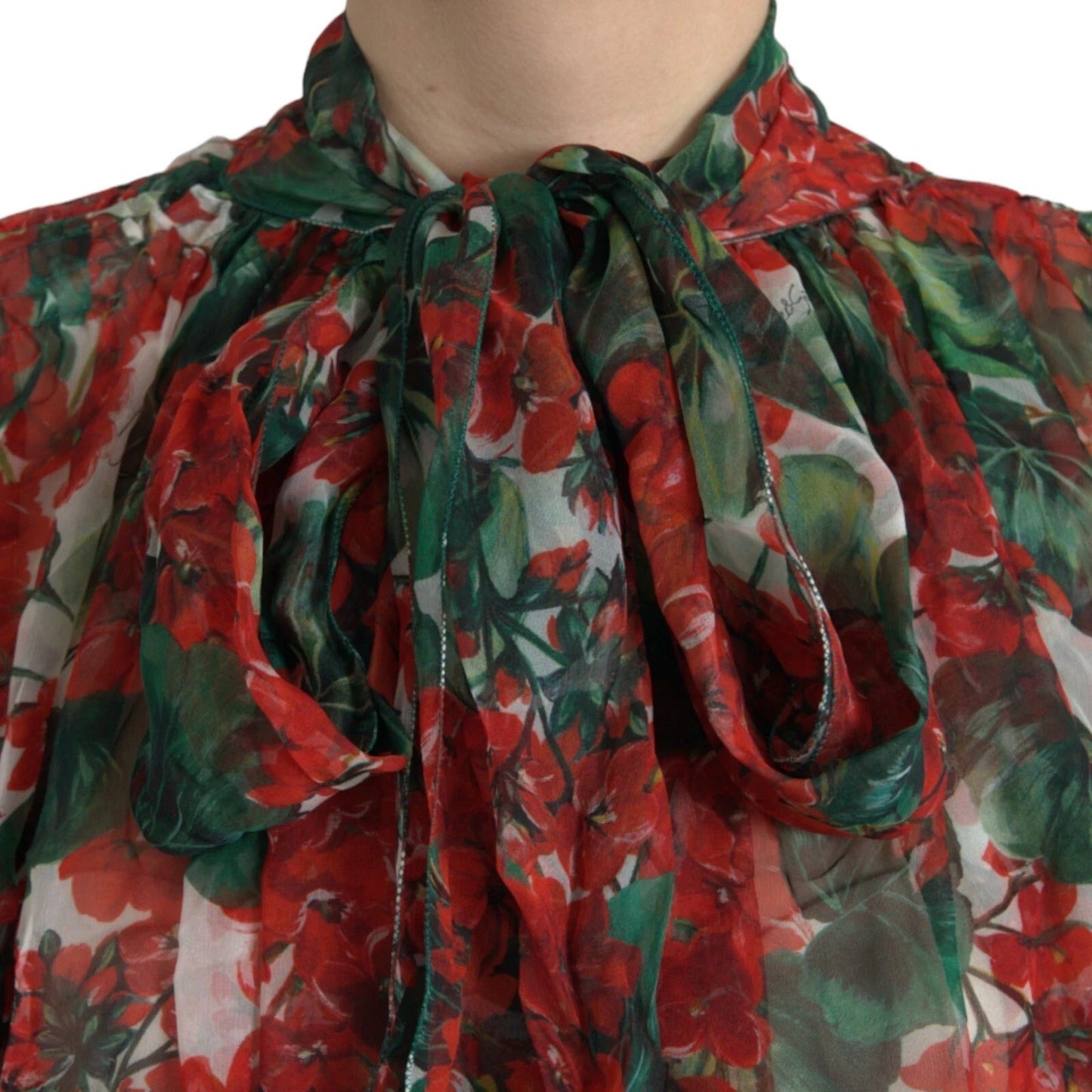 Dolce & Gabbana Multicolor Floral Silk Collar Blouse – IT42|M par Dolce & Gabbana | Disponible sur Sandy Store ByNet