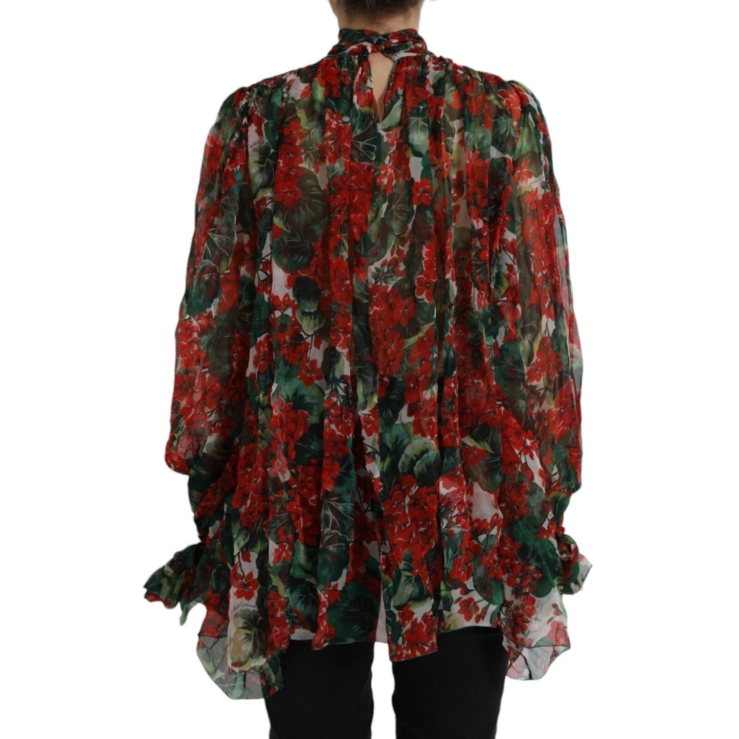 Dolce & Gabbana Multicolor Floral Silk Collar Blouse – IT42|M par Dolce & Gabbana | Disponible sur Sandy Store ByNet