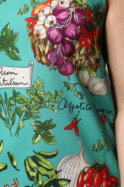 Dolce & Gabbana Multicolor Floral Silk Sleeveless Tank Top - Sandy Store ByNet