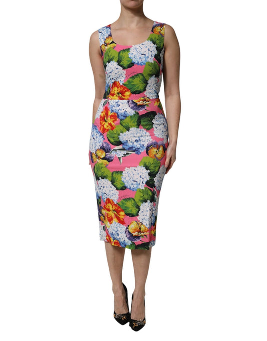 Dolce & Gabbana Multicolor Floral Sleeveless Sheath Dress – IT36|XXS par Dolce & Gabbana | Disponible sur Sandy Store ByNet