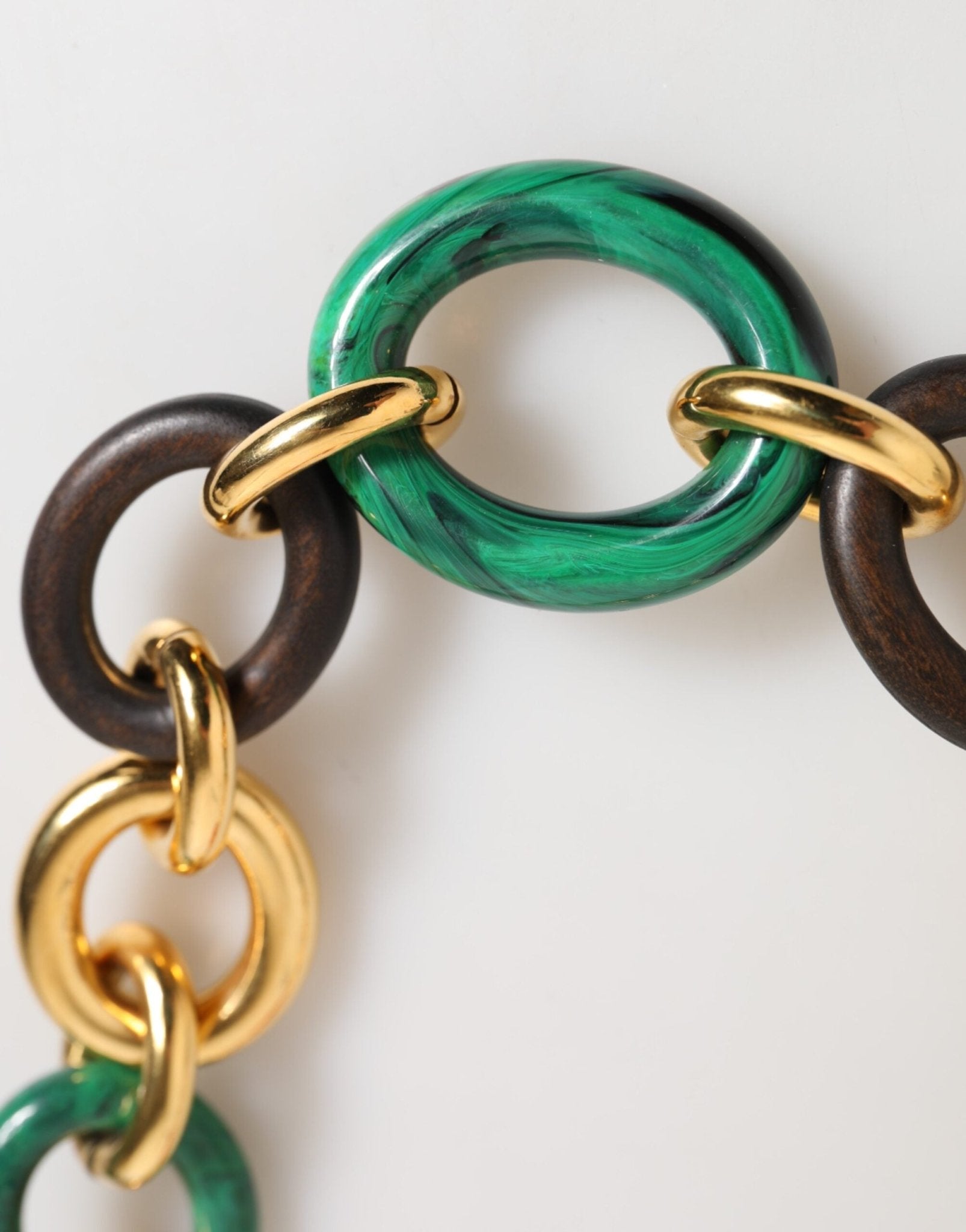 Dolce & Gabbana Multicolor Gold Brass Tiger Lily Floral Chai Necklace – par Dolce & Gabbana | Disponible sur Sandy Store ByNet