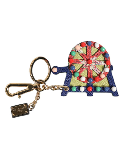 Dolce & Gabbana Multicolor Gold Tone Carretto Keychain Keyring – par Dolce & Gabbana | Disponible sur Sandy Store ByNet