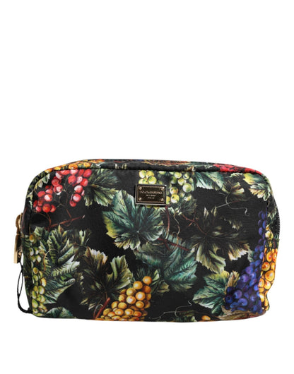 Dolce & Gabbana Multicolor Grape Print Clutch Logo Plaque Pouch Bag – par Dolce & Gabbana | Disponible sur Sandy Store ByNet