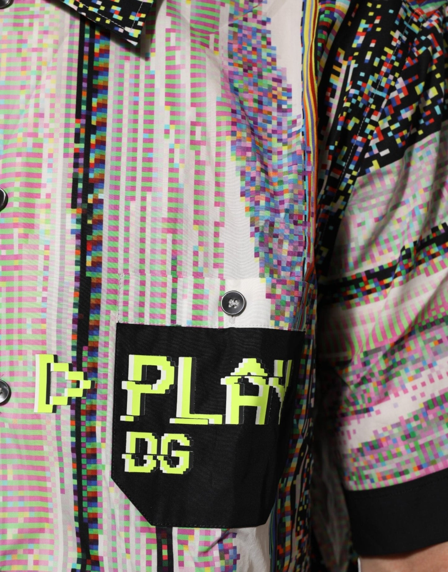 Dolce & Gabbana Multicolor Graphic Collared Casual Shirt – IT42 | XL par Dolce & Gabbana | Disponible sur Sandy Store ByNet