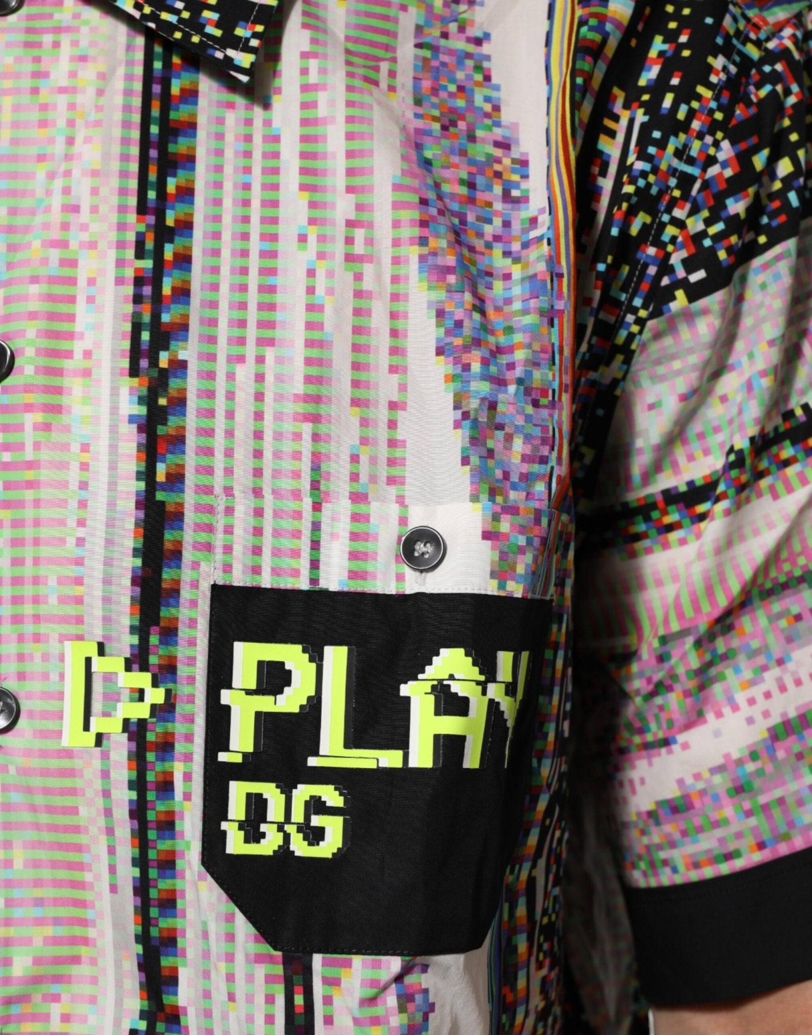 Dolce & Gabbana Multicolor Graphic Collared Casual Shirt – IT42 | XL par Dolce & Gabbana | Disponible sur Sandy Store ByNet